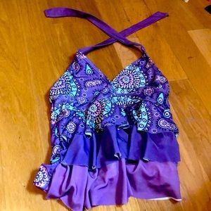 Purple swimsuit top